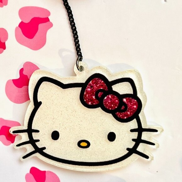 HELLO Kitty Girls Bow Dangle Earrings + Rings Set - Picture 6 of 8